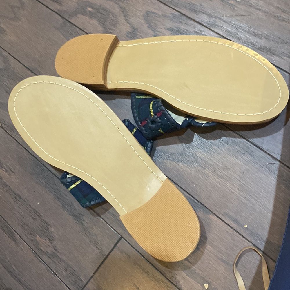 New Jack Rogers Plaid Tartan Slip On Sandals sz10 - Picture 4 of 4